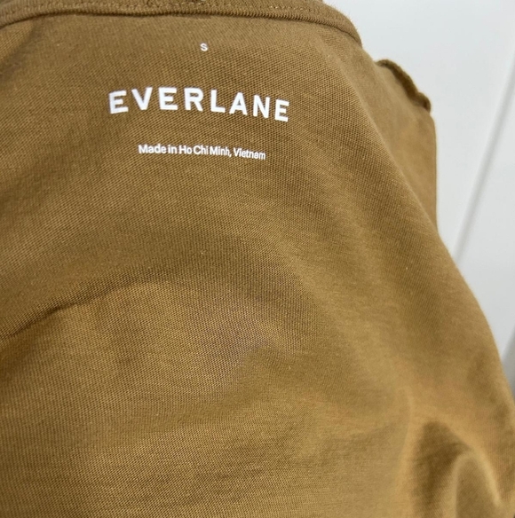 Everlane 100% Cotton Brown Maxi Casual T-shirt Dress Size Small Sleeveless - Picture 6 of 7